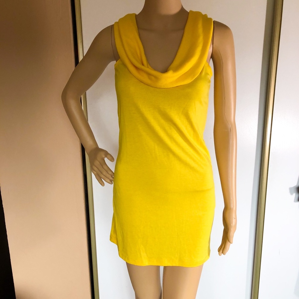 Yellow mini dress